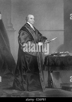 John Jay, 1745 - 1829, un uomo politico e uno dei padri fondatori degli Stati Uniti, il primo capo della giustizia, Jay Trattato Foto Stock