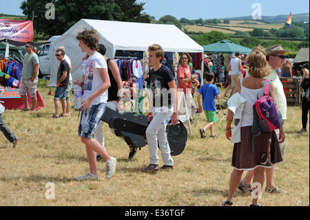 Festival Chagstock giorno due protagonisti: atmosfera dove: Devon, Regno Unito quando: 20 lug 2013co Foto Stock