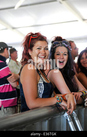 Festival Chagstock giorno due protagonisti: atmosfera dove: Devon, Regno Unito quando: 20 Lug 2013 Foto Stock