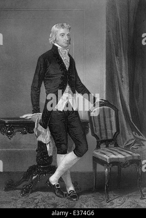 Ritratto di Robert R. Livingston, 1746 - 1813, un uomo politico americano, Foto Stock