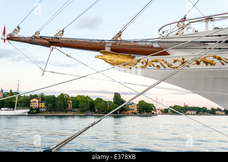 Il bompresso di uno yacht a vela di Stoccolma - Nessuna vendita su Alamy o in qualsiasi altro luogo Foto Stock