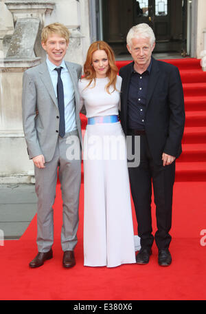 'Tempo' UK premiere tenutasi presso la Somerset House - Arrivi con: Rachel McAdams,Domhnall Glleson,Richard Curtis dove: Lon Foto Stock