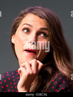 Cast di 'Austenland' a Soho Apple Store con: Keri Russell dove: New York, NY, Stati Uniti quando: 14 Ago 2013 Foto Stock