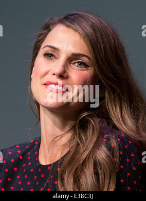 Cast di 'Austenland' a Soho Apple Store con: Keri Russell dove: New York, NY, Stati Uniti quando: 14 Ago 2013 Foto Stock