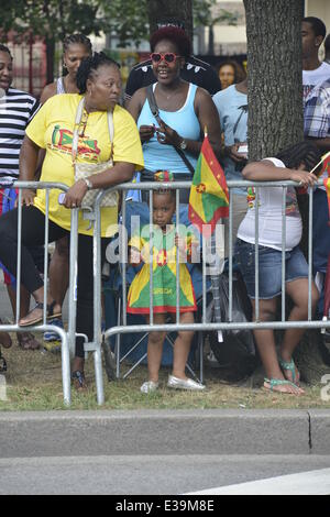 West Indian Day Parade 2013 in Brooklyn dove oltre un milione di persone sono attesi alla quarantaseiesima parata annuale con Foto Stock