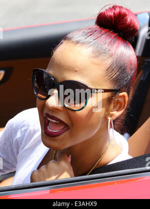 Christina Milian arriva alla prova studios per 'Dancing con le Stelle' dotata di: Christina Milian dove: Los Angeles, California, Stati Uniti quando: 10 Set 2013 Foto Stock