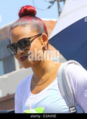 Christina Milian arriva alla prova studios per 'Dancing con le Stelle' dotata di: Christina Milian dove: Los Angeles, California, Stati Uniti quando: 10 Set 2013 Foto Stock