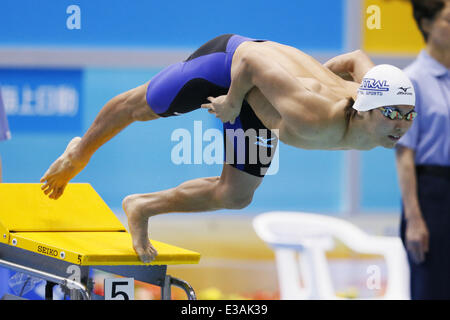 Tatsumi International Piscina, Tokyo, Giappone. Il 21 giugno, 2014. Kenta Hirai, 21 giugno 2014 - Nuoto : Japan Open 2014, Uomini 200m Butterfly B finale a Tatsumi International Piscina, Tokyo, Giappone. © Yusuke Nakanishi AFLO/sport/Alamy Live News Foto Stock