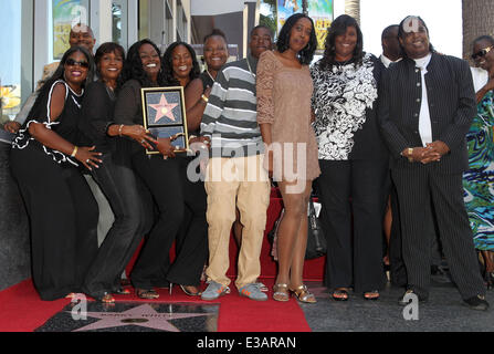 Barry White onorato con una stella sulla Hollywood Walk of Fame con: Glodean bianco,Saundra bianco,e famiglia dove: Hollywood, California, Stati Uniti quando: 12 Set 2013 Foto Stock