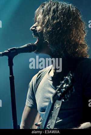 Soundgarden eseguire presso l'O2 Apollo Manchester offre: Chris Cornell,Soundgarden dove: Manchester, Regno Unito quando: 13 Set 2013 Foto Stock