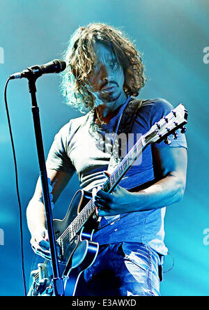 Soundgarden eseguire presso l'O2 Apollo Manchester offre: Chris Cornell,Soundgarden dove: Manchester, Regno Unito quando: 13 Set 2013 Foto Stock