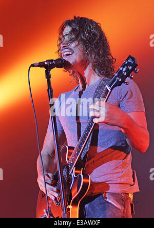 Soundgarden eseguire presso l'O2 Apollo Manchester offre: Chris Cornell,Soundgarden dove: Manchester, Regno Unito quando: 13 Set 2013 Foto Stock