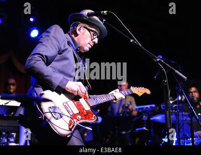 Elvis Costello suona con le radici a Brooklyn ciotola con: Elvis Costello dove: Brooklyn, NY, Stati Uniti quando: 16 Set 2013 Foto Stock