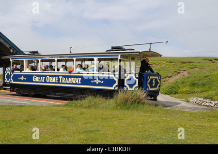 Great Orme Tramway Llandudno Conwy Wales Cymru REGNO UNITO GB Foto Stock