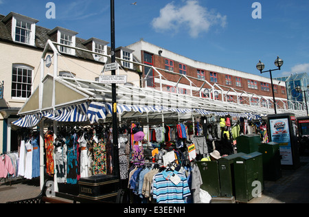 Street Market Worcester Worcestershire Inghilterra REGNO UNITO Foto Stock