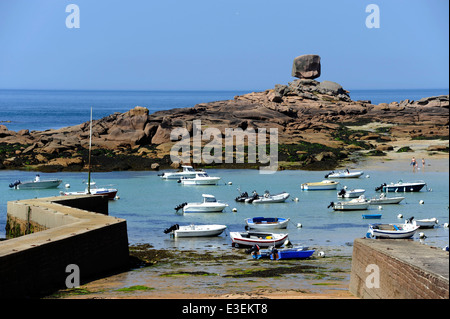 Trégastel porto, le De rock,Cotes-d'Armor,Bretagne,Brittany,Tregor,Francia Foto Stock