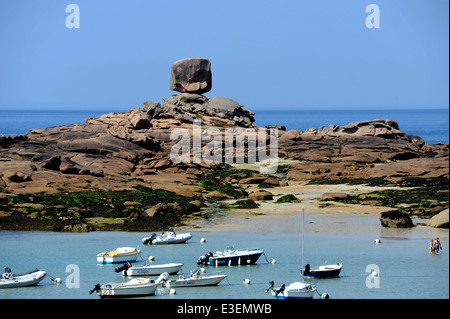 Trégastel porto, le De rock,Cotes-d'Armor,Bretagne,Brittany,Tregor,Francia Foto Stock