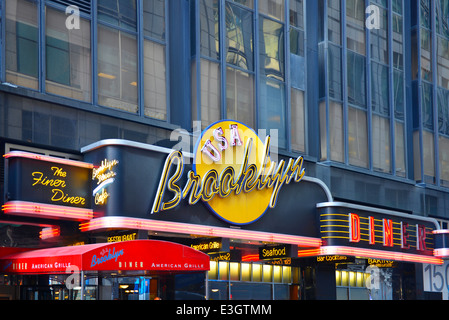 Brooklyn Diner USA American Grille, Times Square, New York Foto Stock