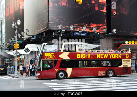 New York City Tour Bus, BigBus New York NY Foto Stock