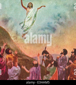 L'Ascensione - Gesù Cristo ascende al cielo Foto Stock