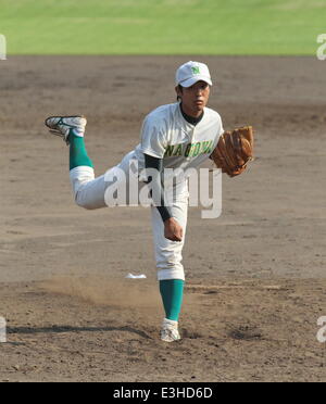 Kanagawa, Giappone. Xx Giugno, 2014. Yusuke Nanahara (Nagoya) : Baseball gioco Intrasquad durante il Giappone Università Nazionale di selezione del Team Camp a Palazzo di ovatta Soseki Stadium Hiratsuka di Kanagawa, Giappone . © BFP/AFLO/Alamy Live News Foto Stock