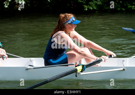 Cambridge può dossi, Lucy Cavendish College Cari otto vogatore. Foto Stock