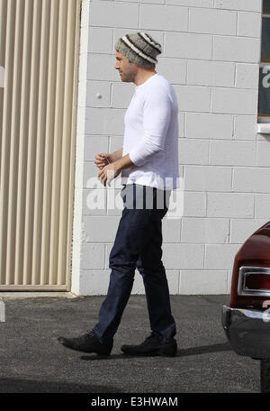 Ben Affleck va a Cyber F/X, un laser scanner 3D facility di Burbank. Affleck è arrivato nella sua annata Chevrolet Chevelle. Dotato di: Ben Affleck dove: di Burbank, California, Stati Uniti quando: 23 Nov 2013 Foto Stock