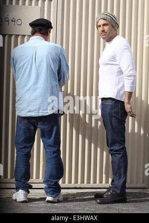 Ben Affleck va a Cyber F/X, un laser scanner 3D facility di Burbank. Affleck è arrivato nella sua annata Chevrolet Chevelle. Dotato di: Ben Affleck dove: di Burbank, California, Stati Uniti quando: 23 Nov 2013 Foto Stock