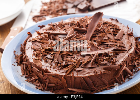 Mousse al cioccolato torta con amarene Foto Stock