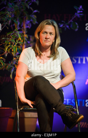 Dr Andrea Collins parlando a 'nel perseguimento di un evento sostenibile: il caso del 2012 Hay Festival' a Hay Festival 2014. © Jeff Morgan Foto Stock