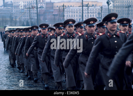 Soldati russi su parade,Mosca Foto Stock