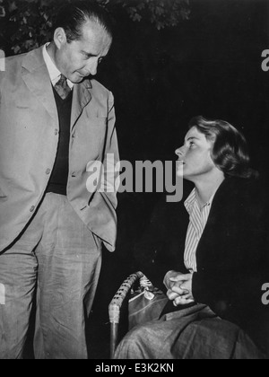 Ingrid Bergman e Roberto Rossellini,1950 Foto Stock