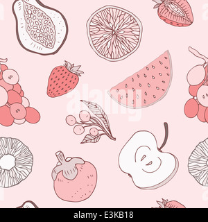 Seamless sfondo frutti Foto Stock