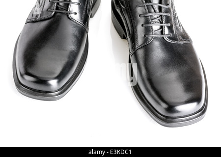 Classic nero lucido scarpe da uomo Foto Stock