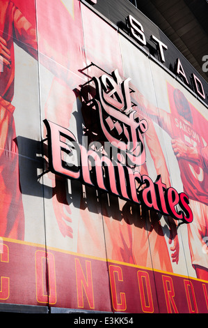 Facia frontale del stadio Emirates dell'Arsenal Football Club Foto Stock