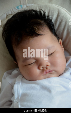 Primo piano della Chinese Baby girl sleeping Foto Stock