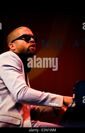 JASON MORAN suona il pianoforte presso il 2009 MONTEREY JAZZ FESTIVAL - California Foto Stock