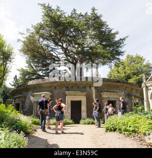 Cerchio del Libano - Highgate (Ovest) Cimitero - Camden - Londra Foto Stock