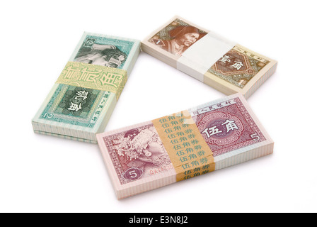 La carta cinese valuta di jiao Foto Stock