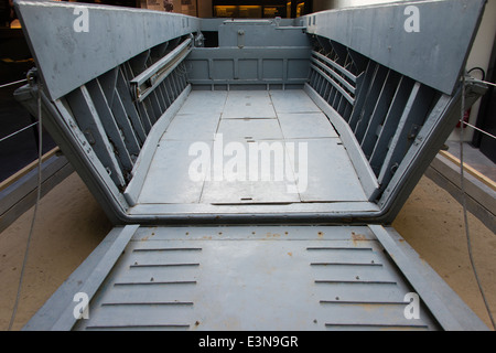 Higgens barca, Utah Beach Museo dello sbarco, in Normandia, Francia Foto Stock