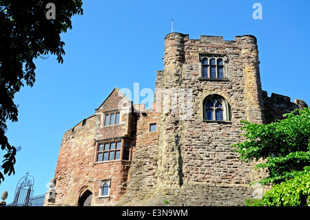 Vista del castello normanno, il Tamworth, Staffordshire, Regno Unito, Europa occidentale. Foto Stock