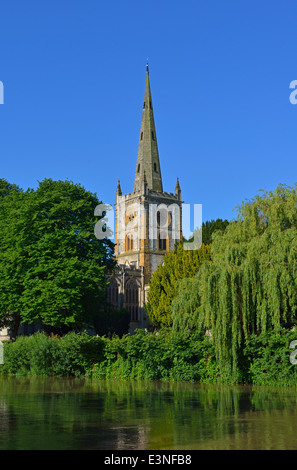 Chiesa della Santissima Trinità a Stratford upon Avon, Warwickshire, West Midlands, Regno Unito Foto Stock