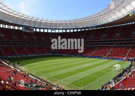 Brasilia, Brasile. Il 26 giugno, 2014. Vista generale dello stadio prima della Coppa del Mondo FIFA 2014 Gruppo G turno preliminare match tra il Portogallo e il Ghana al Estadio National Stadium di Brasilia, Brasile, il 26 giugno 2014. Foto: Marius Becker/dp Credit: © dpa picture alliance/Alamy Live News Foto Stock