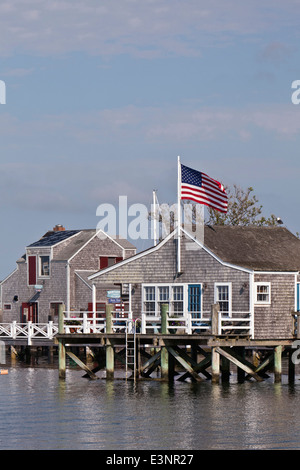 Old North Wharf Nantucket Island Massachusetts New England USA Foto Stock