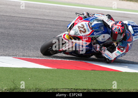 Suzuki GSX-R1000 di Voltcom Crescent Suzuki TEAM , guidato da LOWES Alex in azione durante la Superbike prove libere 4a Sessione Foto Stock