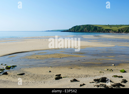 Pentewan Sands vicino a St. Austell in Cornovaglia, Regno Unito Foto Stock