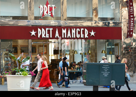 Pret a Manger, Manhattan, New York, Fast Food Foto Stock