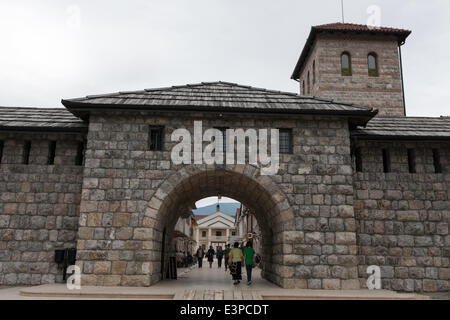 La Bosnia e Erzegovina / Visegrad / Ingresso del mini-città Andricgrad. Foto Stock