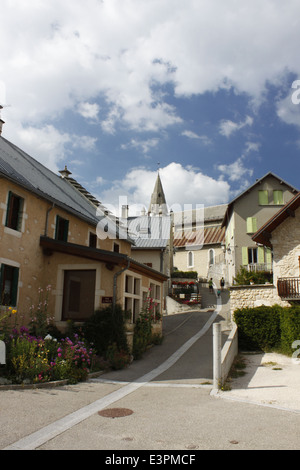 Resort Borgo di Autrans nella nazionale del Parco Naturale del Vercors, Isere, Rhone-Alpes, Francia. Foto Stock