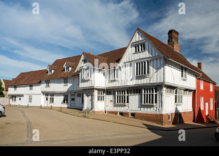 Regno Unito Inghilterra, Suffolk, Lavenham, Piazza del Mercato, la Guildhall di Corpus Christi Foto Stock